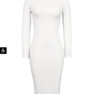 House of CB White Long Sleeve Bodycon Dress